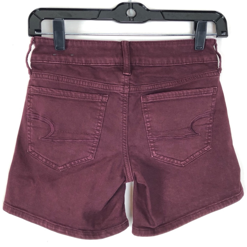 AEO twill x midi super stretch shorts Size 00 - Picture 3 of 6